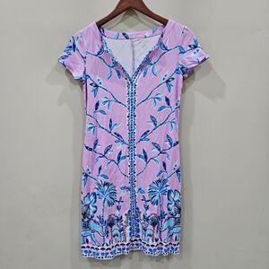Lilly Pulitzer Womens Sophiletta Dress Size XS Purple Iris Slathouse Jungle UPF